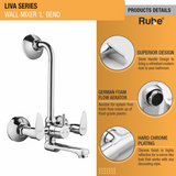 Liva Wall Mixer Brass Faucet with L Bend product details