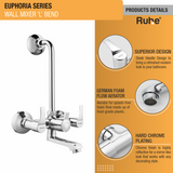 Euphoria Wall Mixer Brass Faucet with L Bend product details
