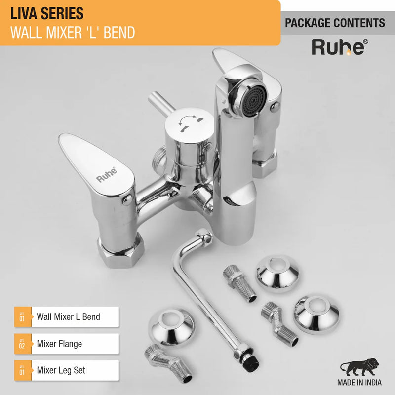 Liva Wall Mixer Tap with L Bend