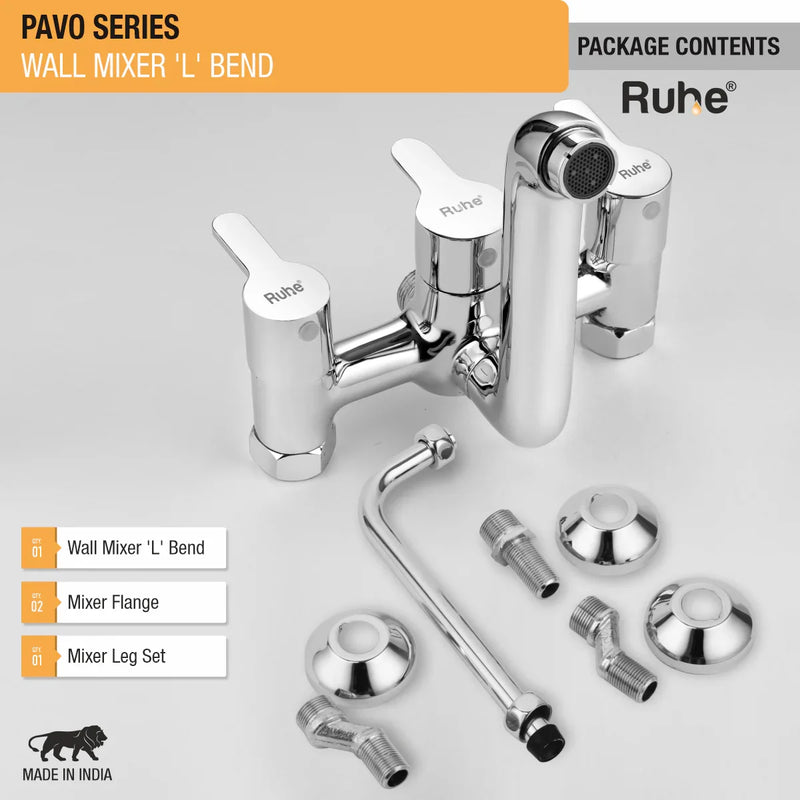 Pavo Wall Mixer Tap with L Bend