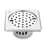 Air Floor Drain with Collar Square (5 x 5 Inches) with Lock and Cockroach Trap (304 Grade)