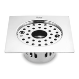 Air Floor Drain Square Flat Cut (6 x 6 Inches) with Lock, Hole and Cockroach Trap (304 Grade)