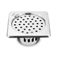 Air Square 304-Grade Floor Drain with Collar, Hinge & Cockroach Trap (5 x 5 Inches) - by Ruhe - Ruhe