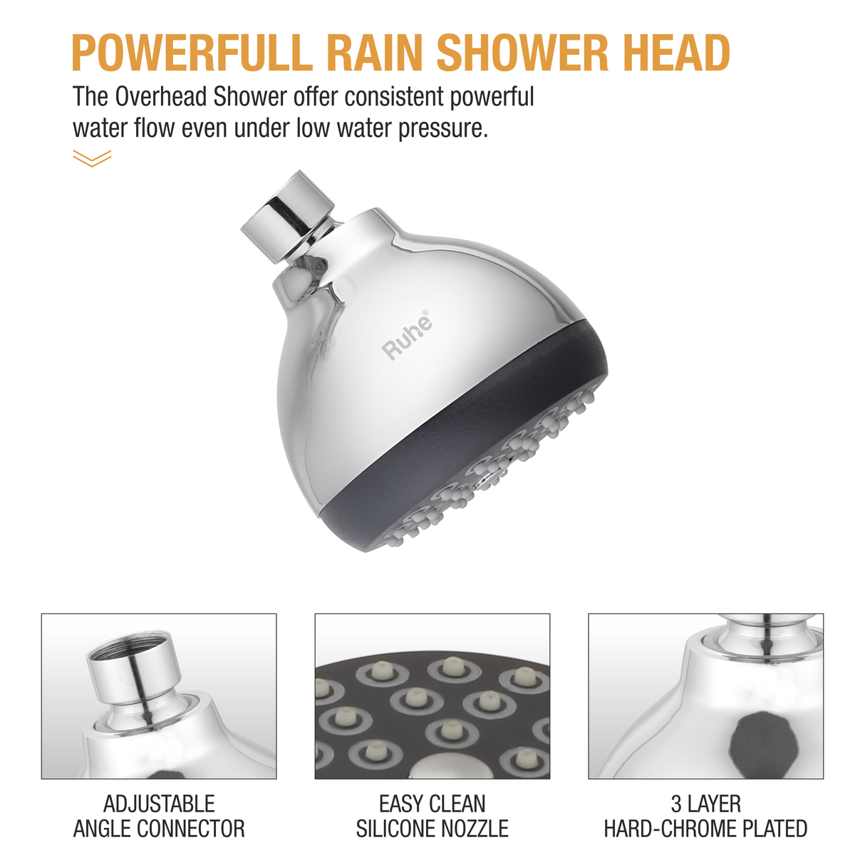 Beta Overhead Shower (3.25 Inches) - by Ruhe