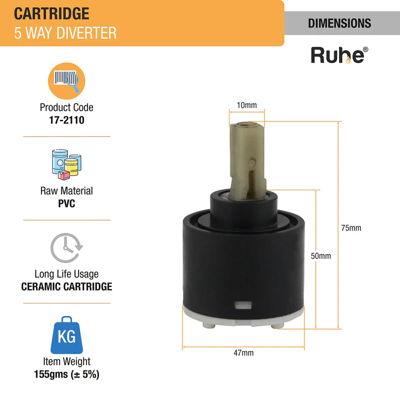 Cartridge for 5 Way Diverter (Pack of 2)