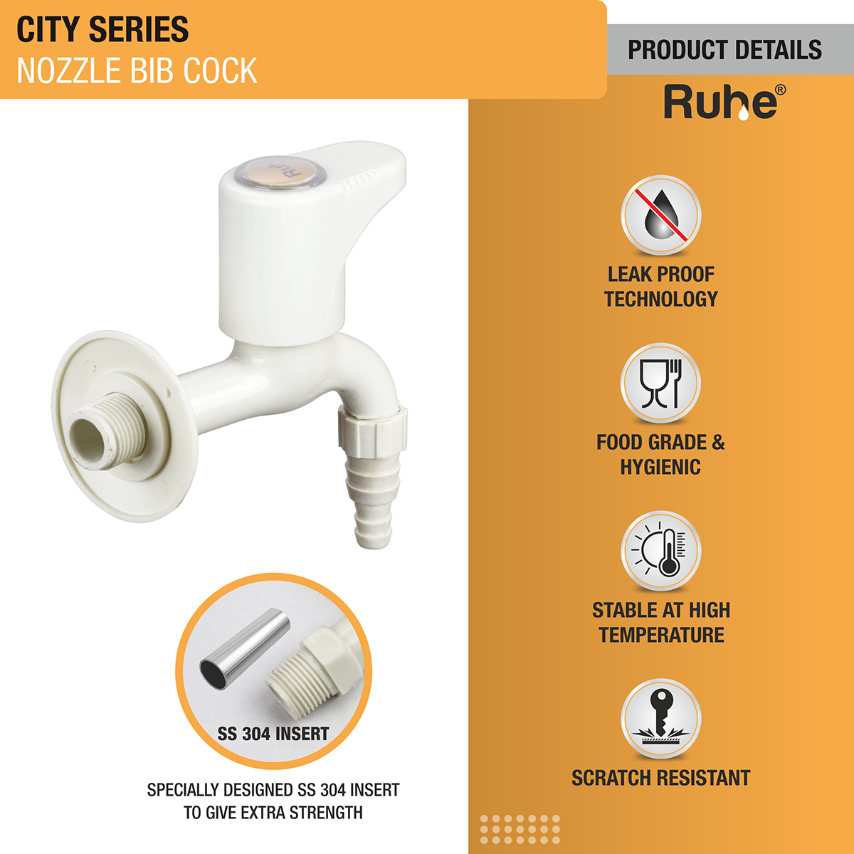 City Nozzle Bib Tap PTMT Faucet product details