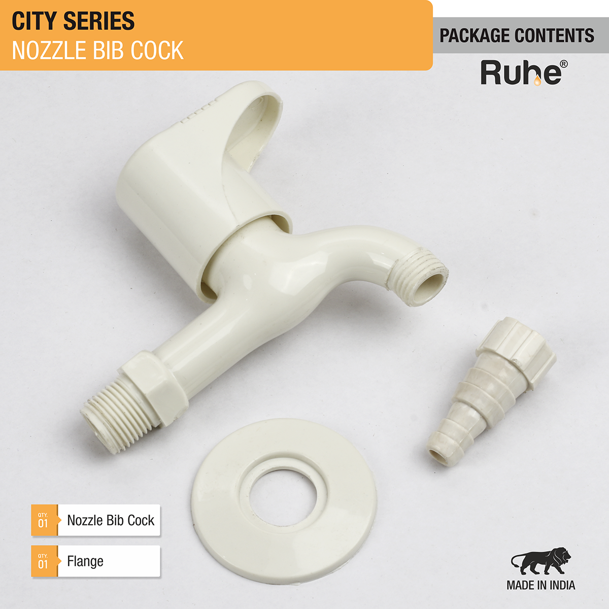 City Nozzle Bib Tap PTMT Faucet - by Ruhe®