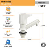 City Pillar Tap PTMT Faucet dimensions and size