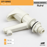 City Pillar Tap PTMT Faucet package content