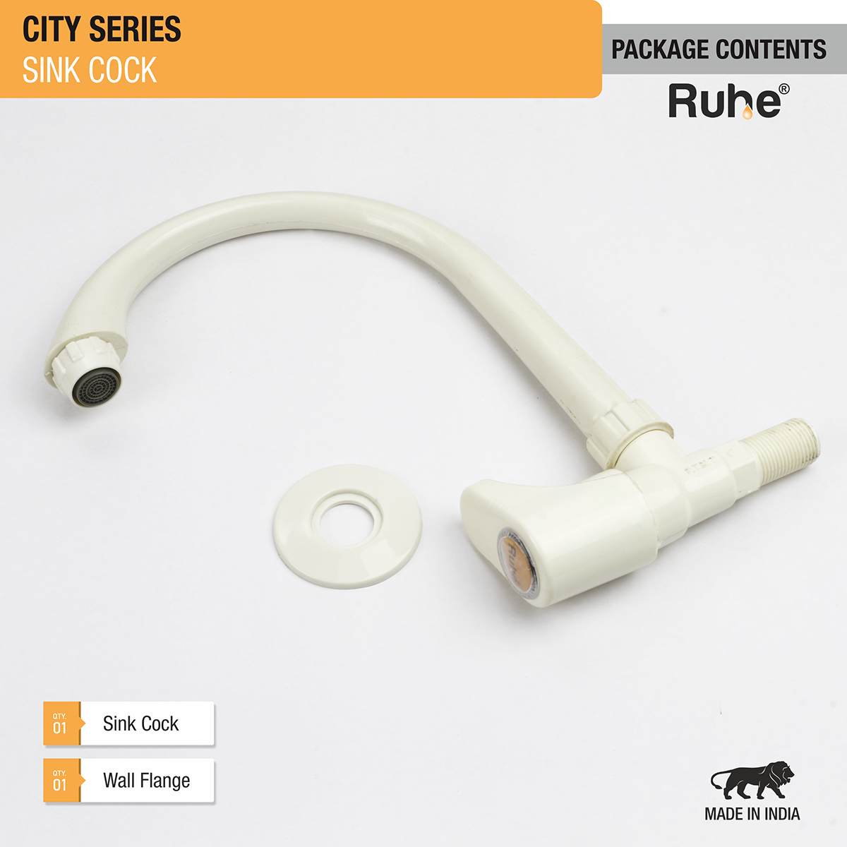 City Sink Tap with Swivel Spout PTMT Faucet - by Ruhe®