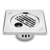 Classic Floor Drain with Collar Square (6 x 6 Inches) with Hole and Cockroach Trap (304 Grade)