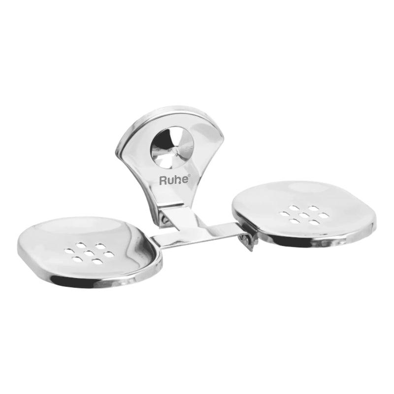 Feather Stainless Steel Double Soap Dish- by Ruhe®
