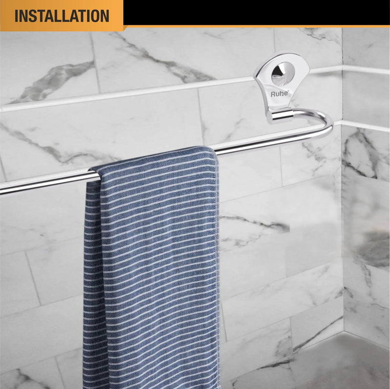 Feather Stainless-Steel Towel Rod (24 inches) - by Ruhe®