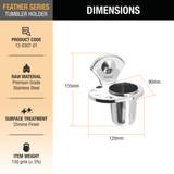 Feather Stainless Steel Tumbler Holder 2