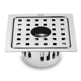 Fire Floor Drain Square Flat Cut (5 x 5 Inches) with Hole and Cockroach Trap (304 Grade)
