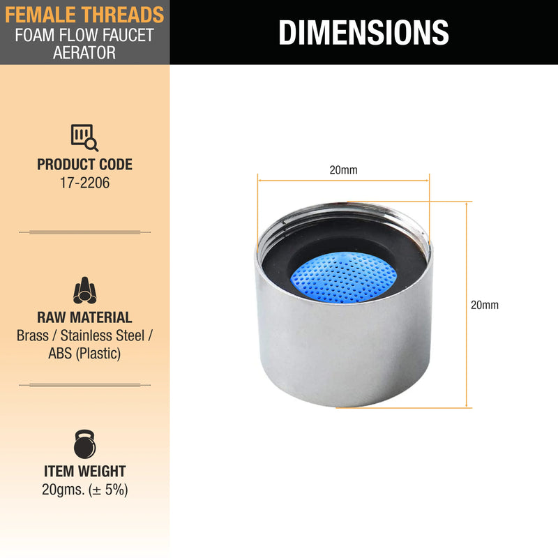 Foam Flow Aerator with Brass Permix (Female) (Pack of 4)