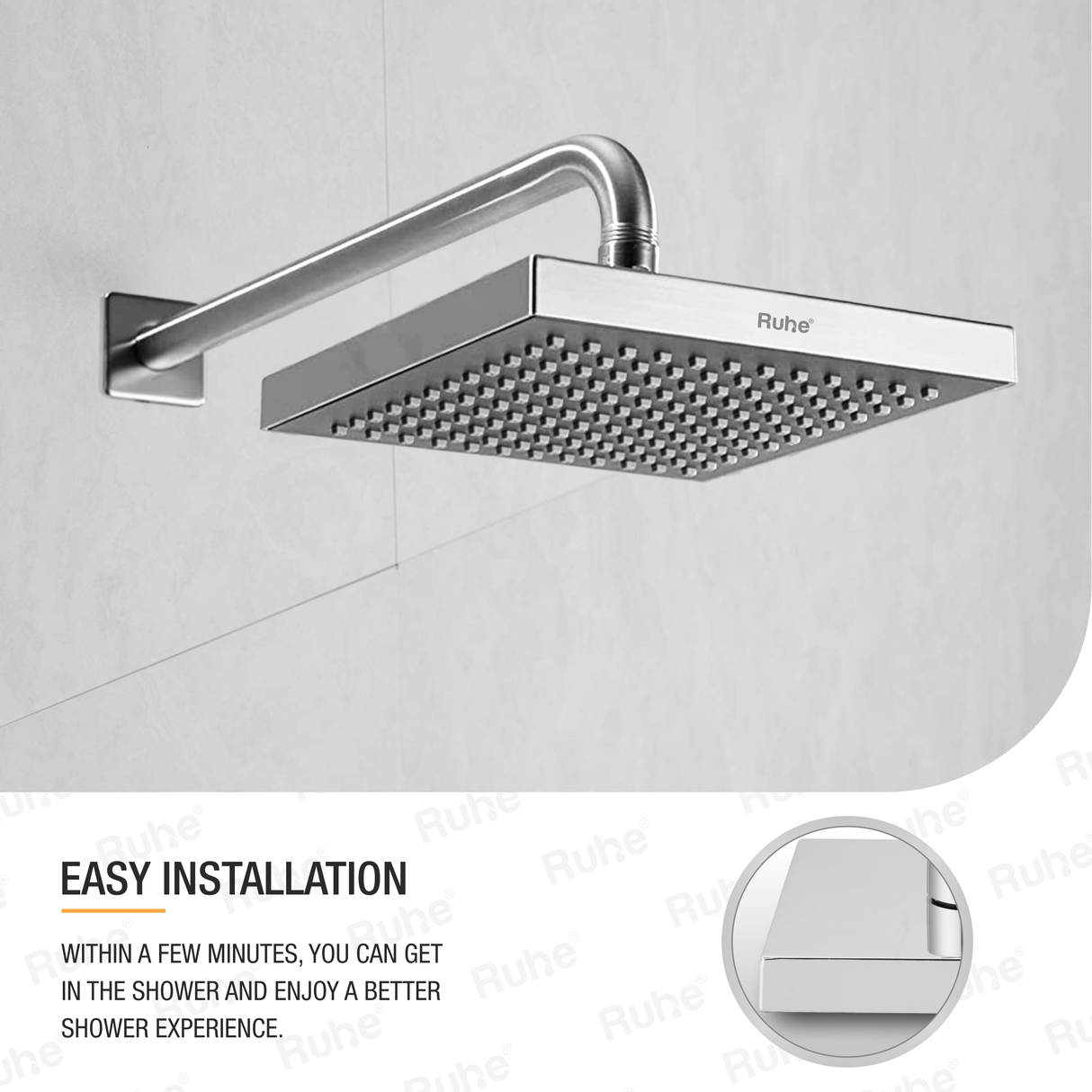 Gamma Overhead Shower (4 x 4 inches) - by Ruhe