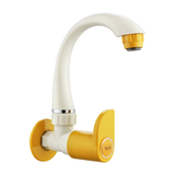 Gold Curve Sink Tap with Swivel Spout PTMT Faucet
