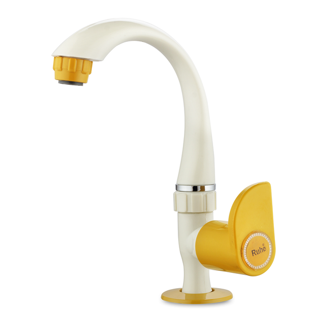 Gold Curve PTMT Swan Neck with Swivel Spout Faucet