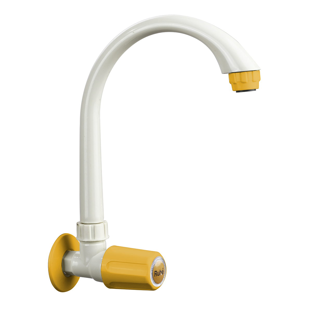 Gold Round Sink Tap with Swivel Spout PTMT Faucet - by Ruhe®