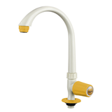 Gold Round PTMT Swan Neck with Swivel Spout Faucet