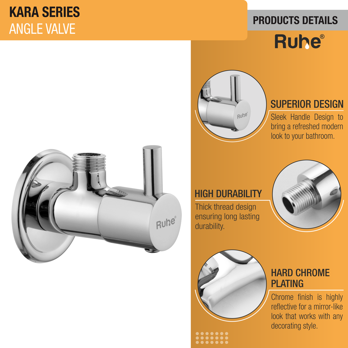 Kara Angle Valve Brass Faucet product details