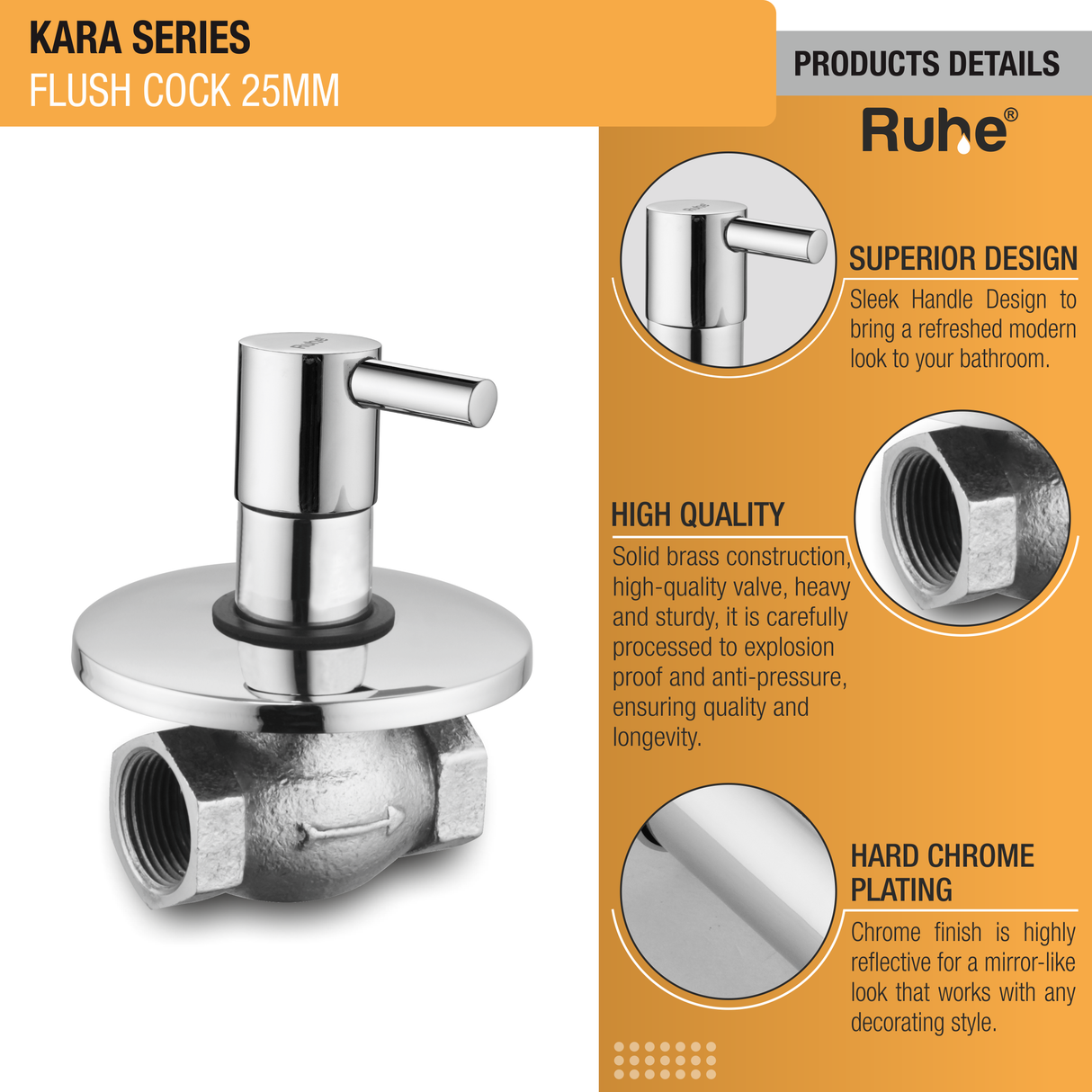 Kara Flush Cock 25mm Faucet details