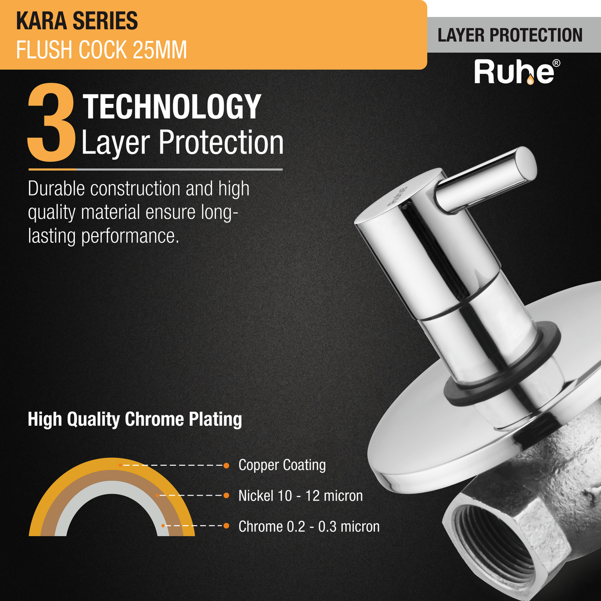 Kara Flush Cock 25mm Faucet protection