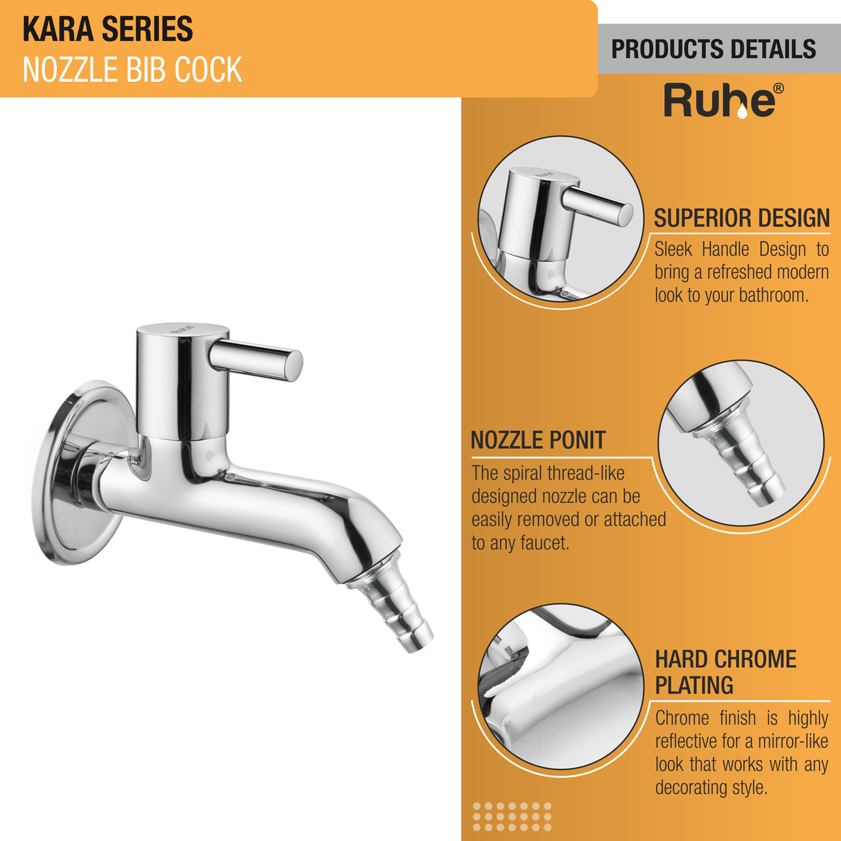 Kara Nozzle Bib Cock Faucet details