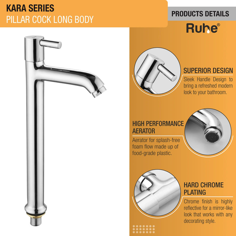 Kara Tall Body Wash Basin Pillar Tap