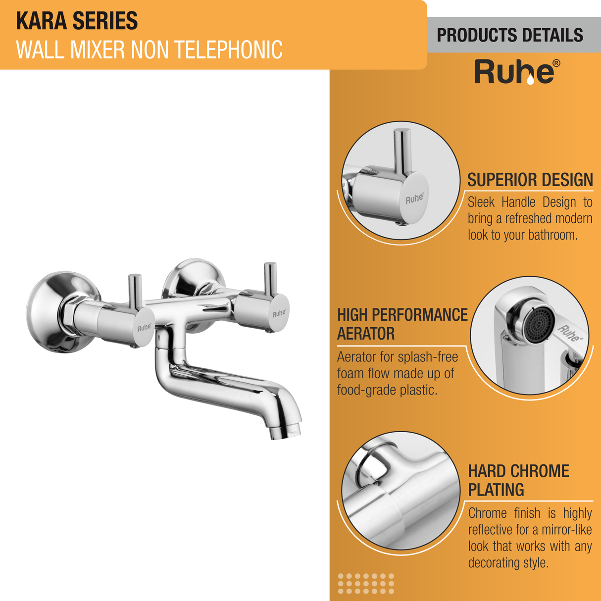 Kara Wall Mixer Non Telephonic Faucet details