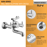 Kara Wall Mixer Telephonic with Crutch Faucet details