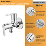 Kubix Two Way Angle Valve Brass Faucet (Double Handle) product details