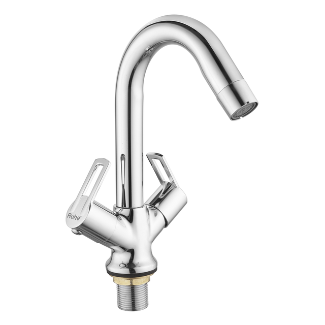 Kubix Centre Hole Basin Mixer with Small (12 inches) Round Swivel Spout Faucet