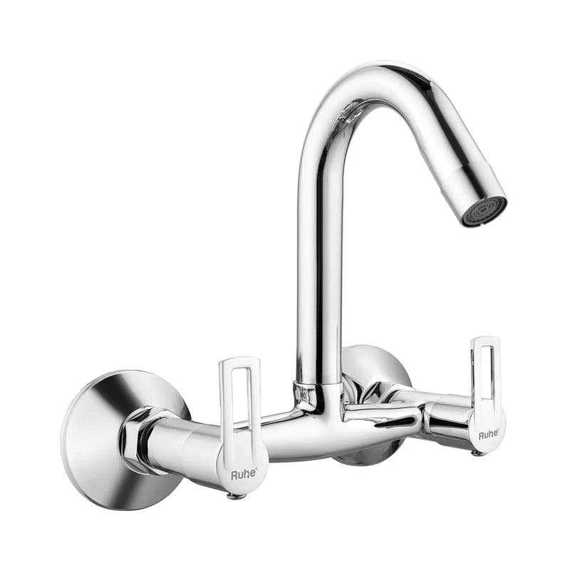 Kubix Wall Mount Kitchen Sink Mixer Tap with Swivel Spout