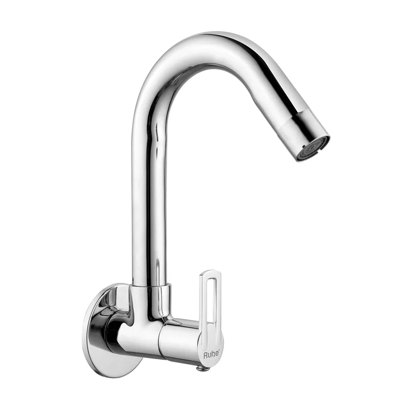 Kubix Brass Sink Tap with Round Swivel Spout - by Ruhe