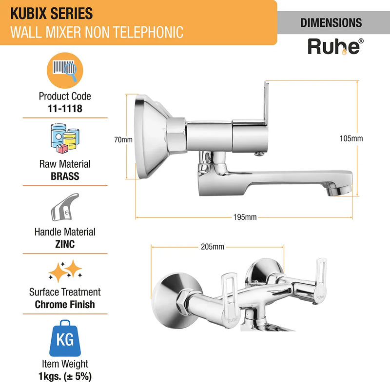Kubix Wall Mixer Tap