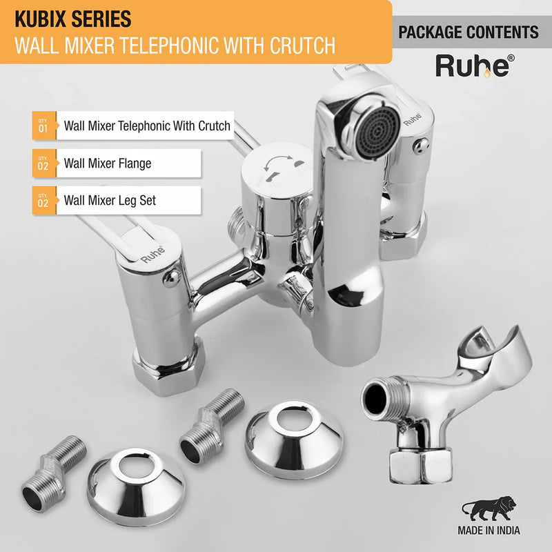 Kubix Telephonic Wall Mixer Tap with Crutch