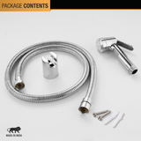 Lux Brass Health Faucet with Flexible Hose (304 Grade) and Hook package
