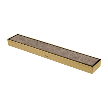 Marble Insert Shower Drain Channel (12 x 2 Inches) YELLOW GOLD