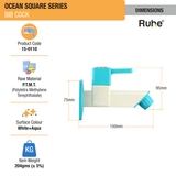  Ocean Square PTMT Bib Cock Faucet sizes