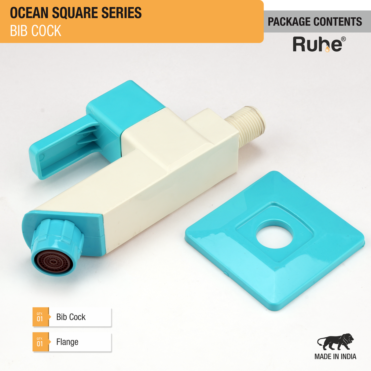 Ocean Square Bib Tap PTMT Faucet - by Ruhe