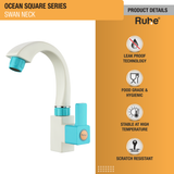 Ocean Square PTMT Swan Neck with Swivel Spout Faucet details