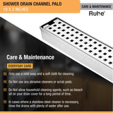 Palo Shower Drain Channel (18 X 2 Inches) (304 Grade) care and maintenance