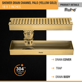 Palo Shower Drain Channel (18 x 3 Inches) YELLOW GOLD product details