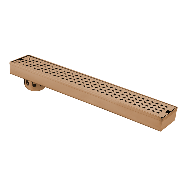 Palo Shower Drain Channel (40 x 3 Inches) ROSE GOLD/ANTIQUE COPPER