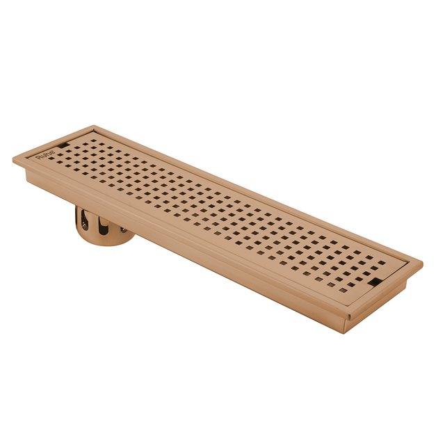 Palo Shower Drain Channel (40 x 5 Inches) ROSE GOLD/ANTIQUE COPPER