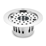 Round Flat Cut Floor Drain (5 Inches) with Lock, Hole and Cockroach Trap (304 Grade)