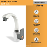 Silver Curve PTMT Swan Neck with Swivel Spout Faucet 3