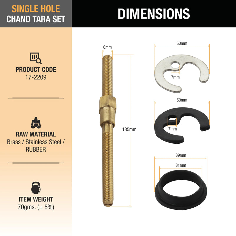 Single Hole Chand Tara Set